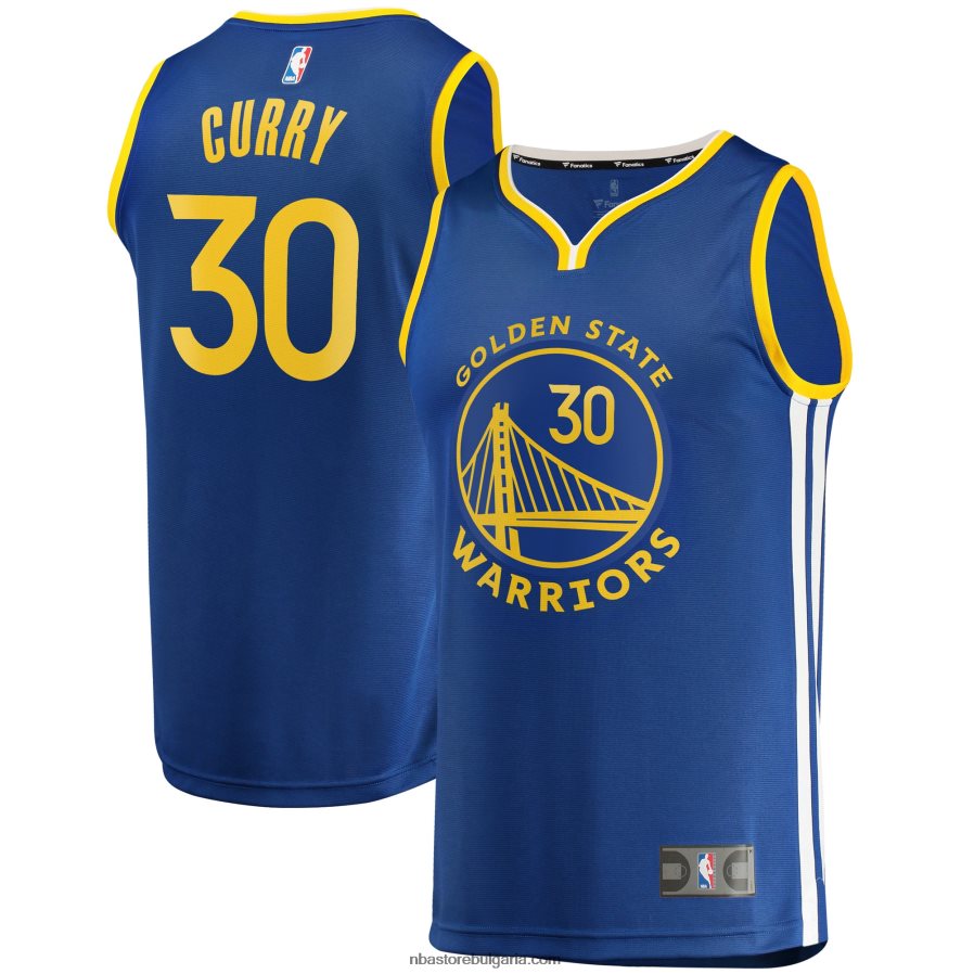 NBA JZ8F0216700 golden state warriors stephen curry royal fast break реплика на фланелка на играч