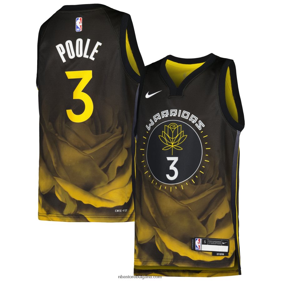 NBA JZ8F0216732 голдън стейт уориърс джордан пул nike черна фланелка swingman