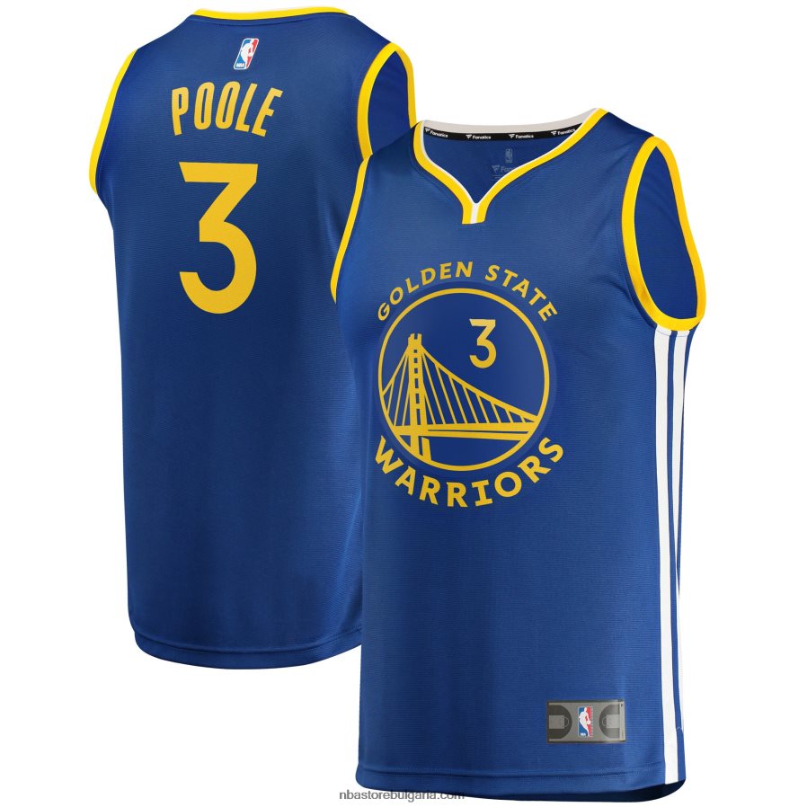 NBA JZ8F0216742 голдън стейт уориърс джордан пул роял файст брейк реплика на фланелка на играч