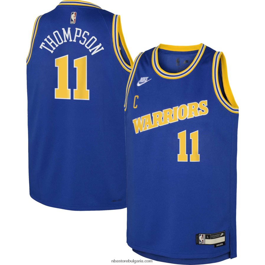 NBA JZ8F0216759 golden state warriors klay thompson nike royal swingman jersey