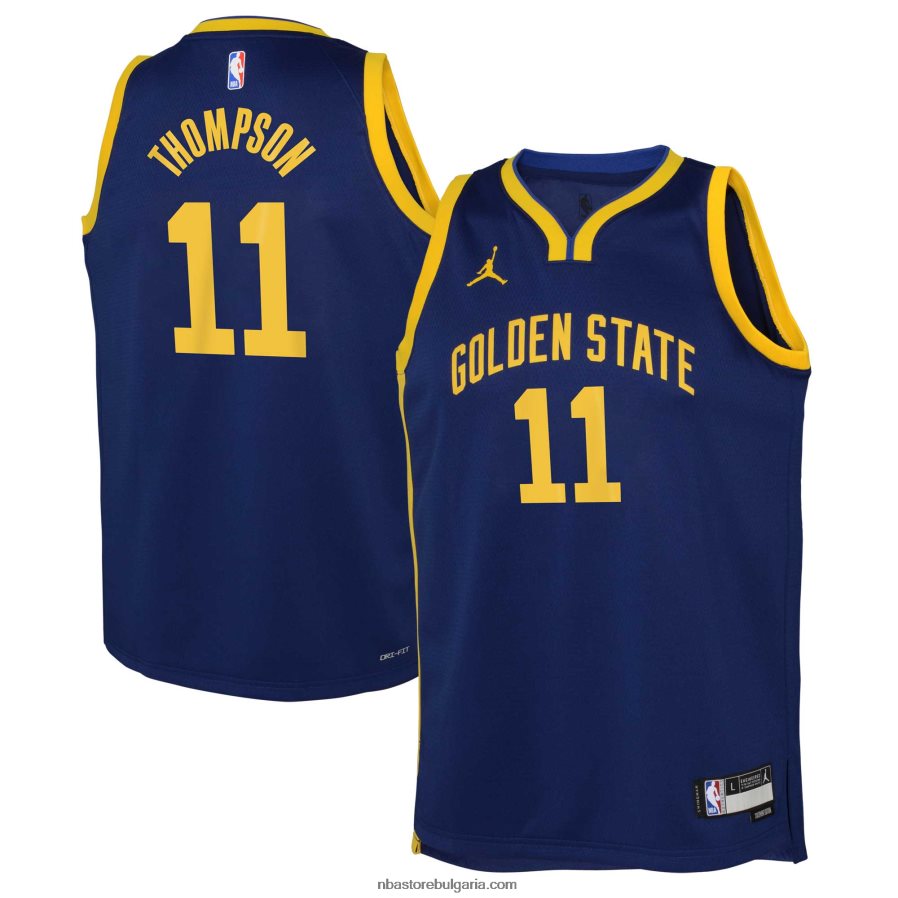 NBA JZ8F0216762 голдън стейт уориърс клей томпсън синя фланелка с суингмен марка jordan