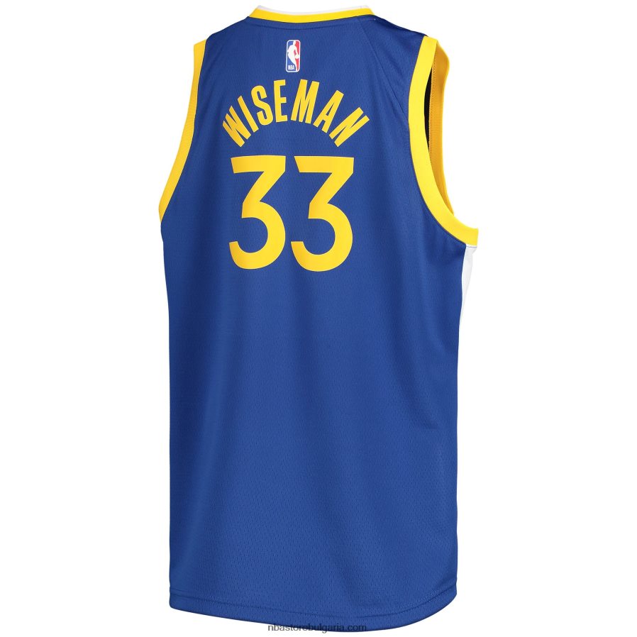 NBA JZ8F0218596 golden state warriors james wiseman nike royal swingman jersey