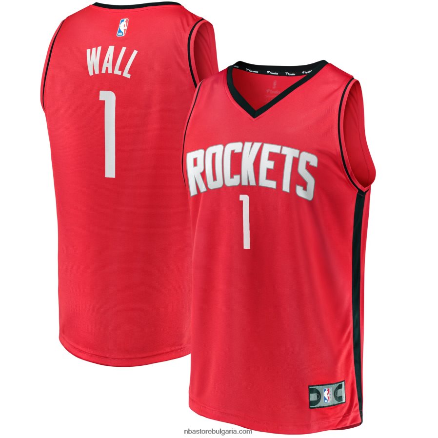 NBA JZ8F0217002 Хюстън Рокетс Джон Уол Реплика на фланелка за бърз брейк