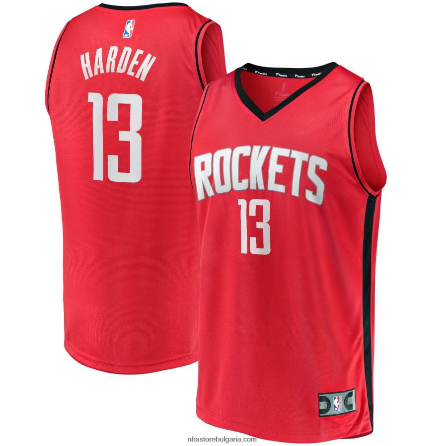 NBA JZ8F0217080 хюстън рокетс джеймс хардън червен файст брейк фланелка реплика на играч