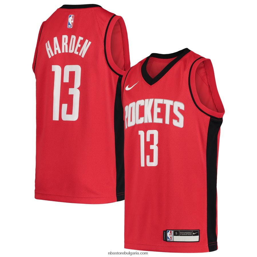NBA JZ8F0217760 хюстън рокетс джеймс хардън nike червен екип swingman фланелка