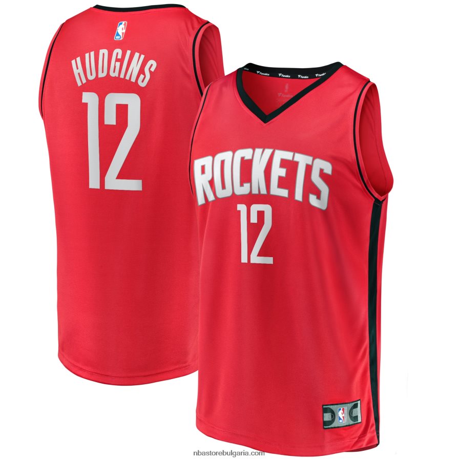 NBA JZ8F0218280 Хюстън Рокетс Тревър Хъджинс червена фланелка на играч за бързо прекъсване