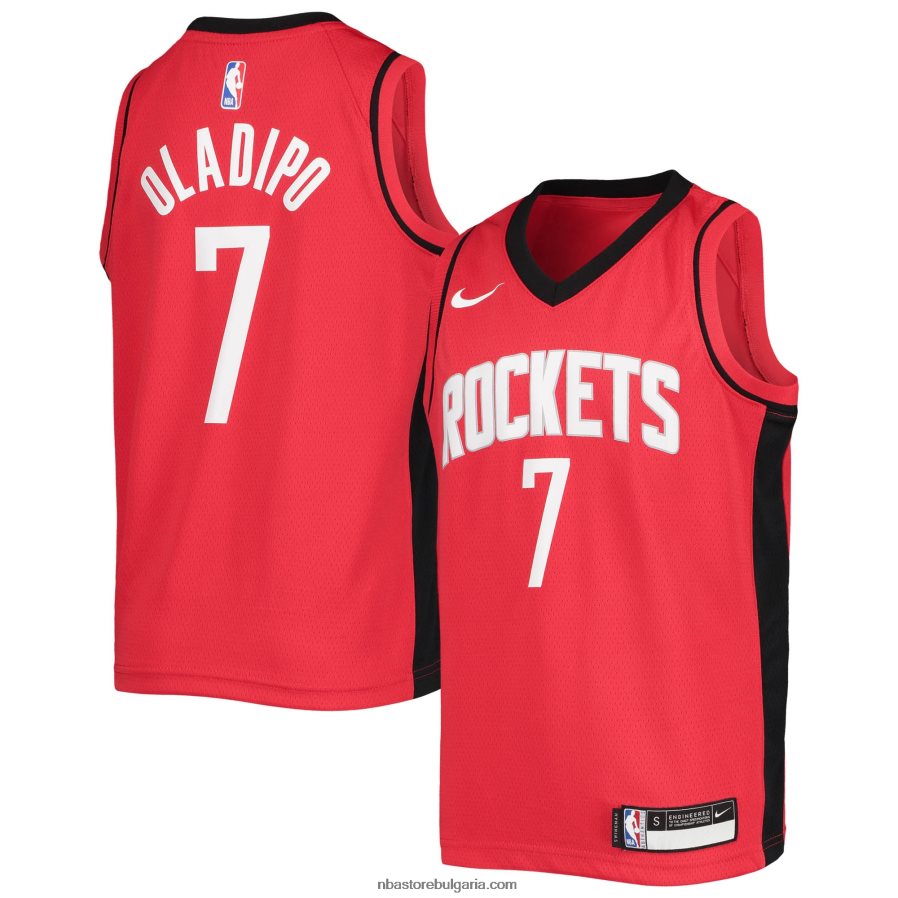 NBA JZ8F0219176 Хюстън Рокетс Виктор Оладипо Nike Red Swingman Джърси