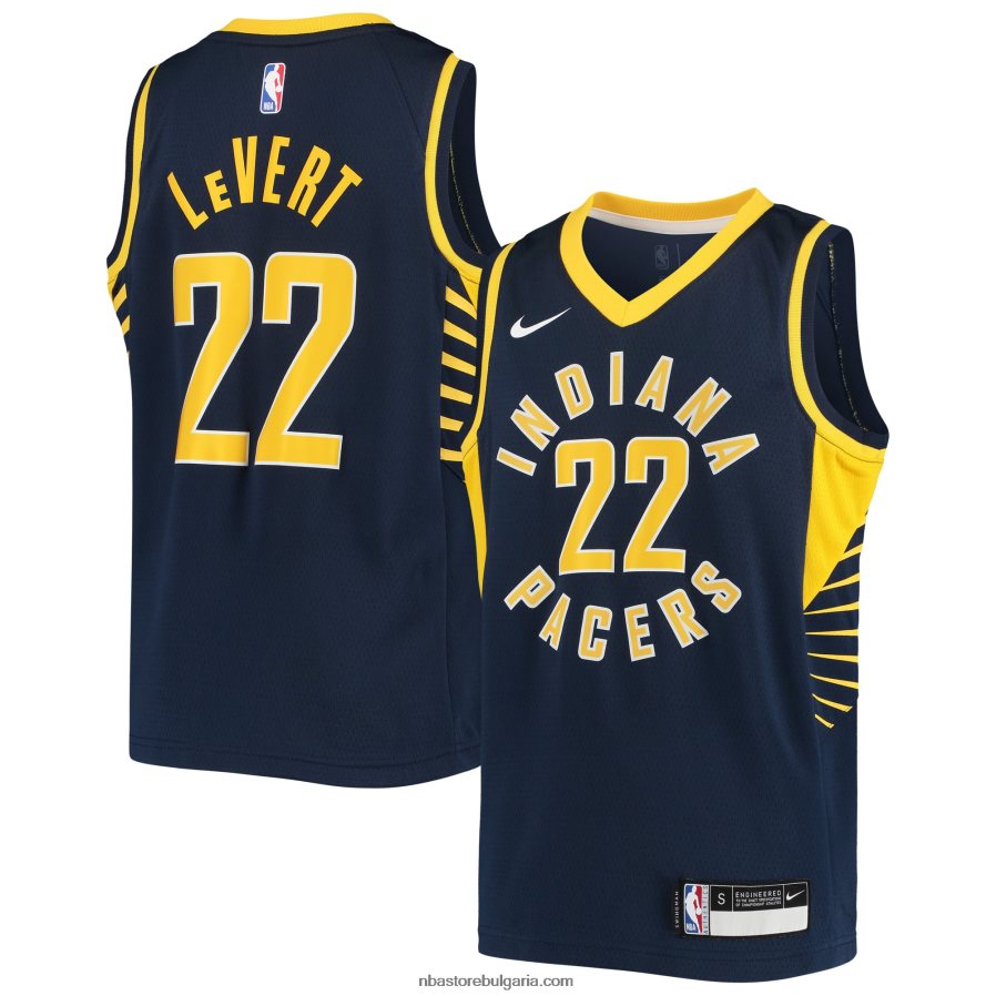 NBA JZ8F0218322 indiana pacers caris levert nike navy swingman jersey