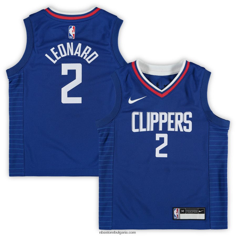 NBA JZ8F0217029 предучилищна възраст la clippers kawhi leonard nike royal player jersey