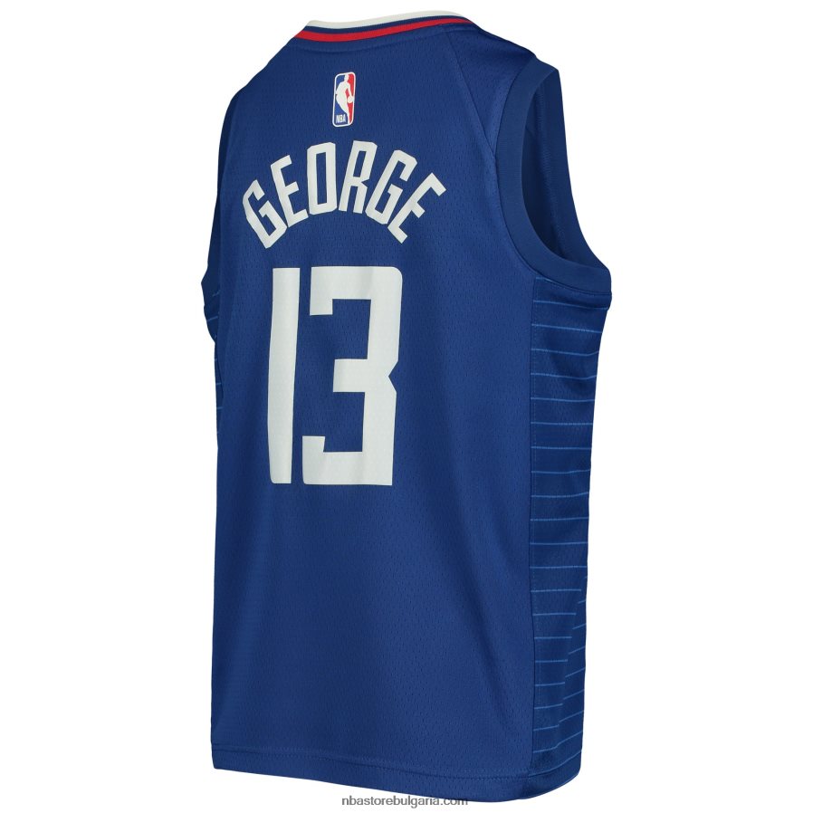 NBA JZ8F0217201 la clippers paul george nike royal swingman jersey