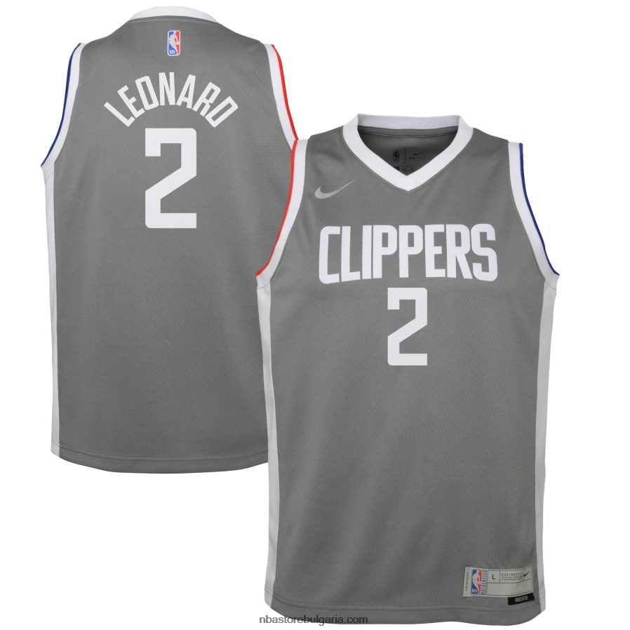 NBA JZ8F0217245 la clippers kawhi leonard nike grey swingman player jersey - спечелено издание