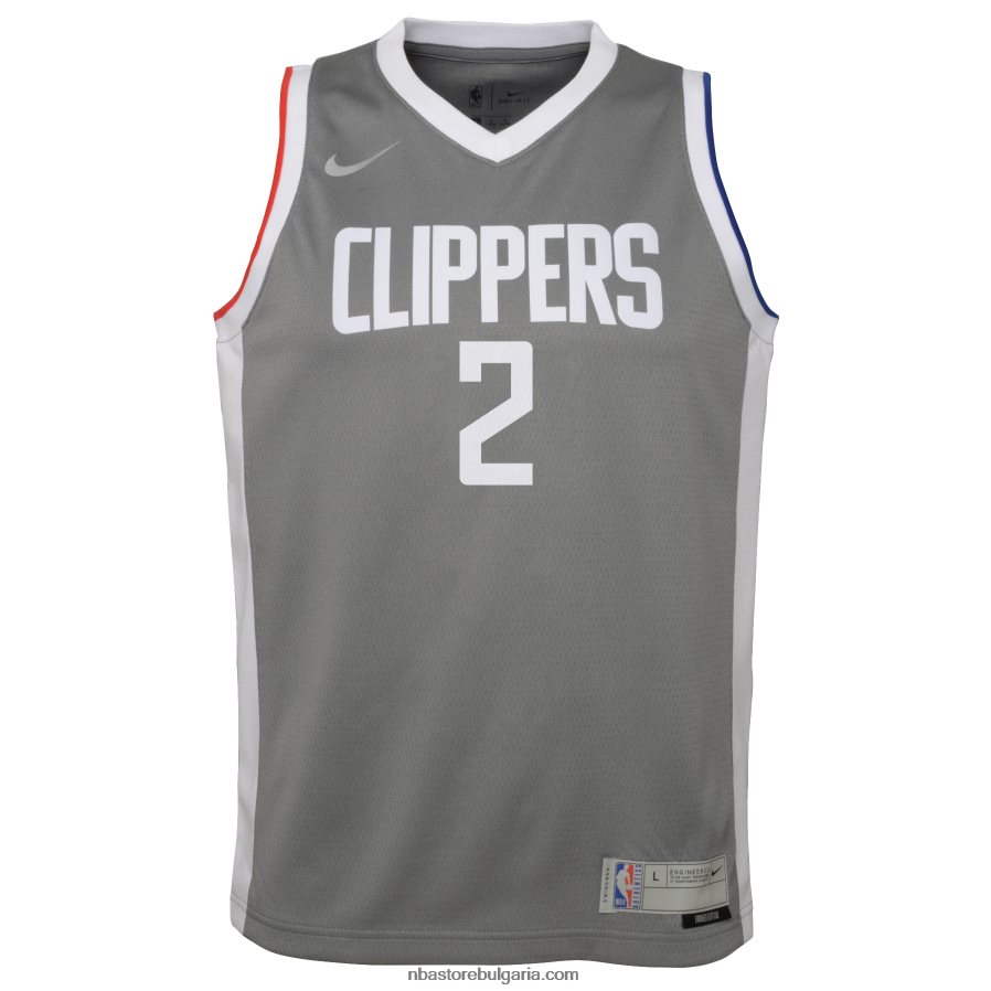 NBA JZ8F0217245 la clippers kawhi leonard nike grey swingman player jersey - спечелено издание