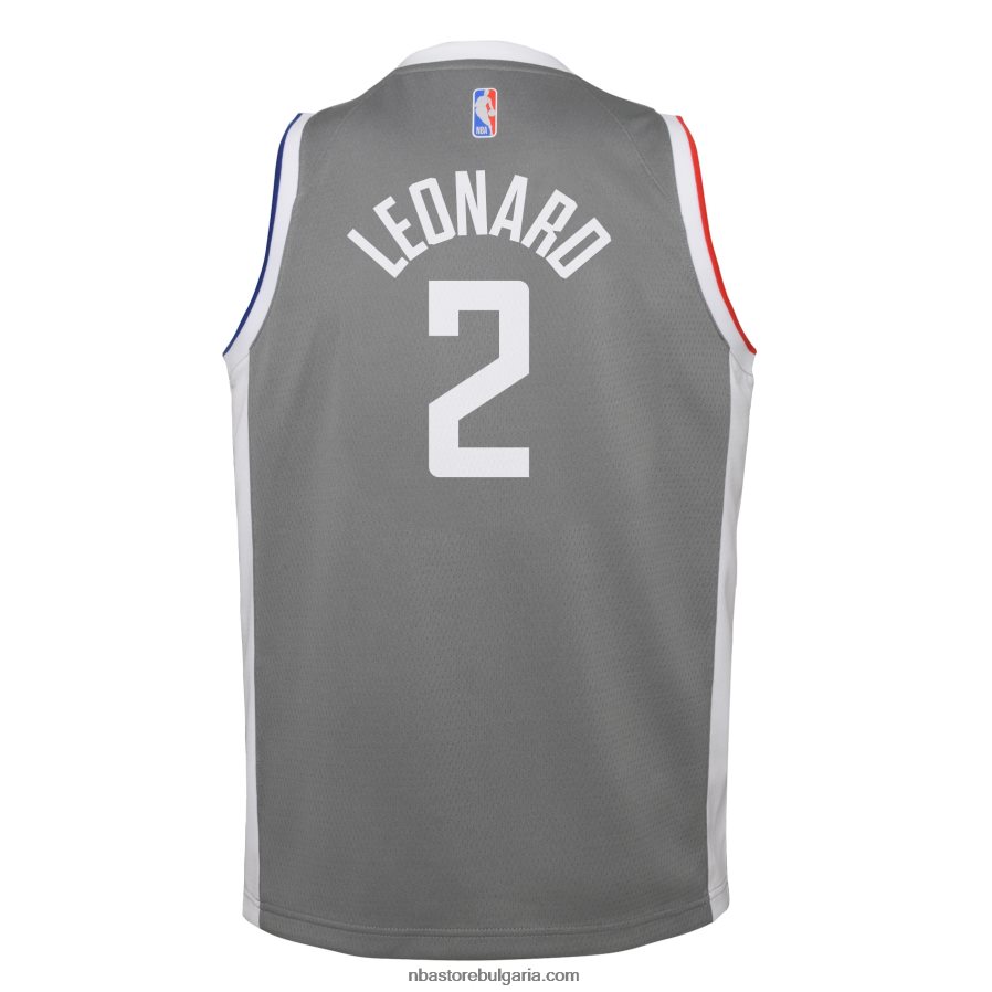 NBA JZ8F0217245 la clippers kawhi leonard nike grey swingman player jersey - спечелено издание