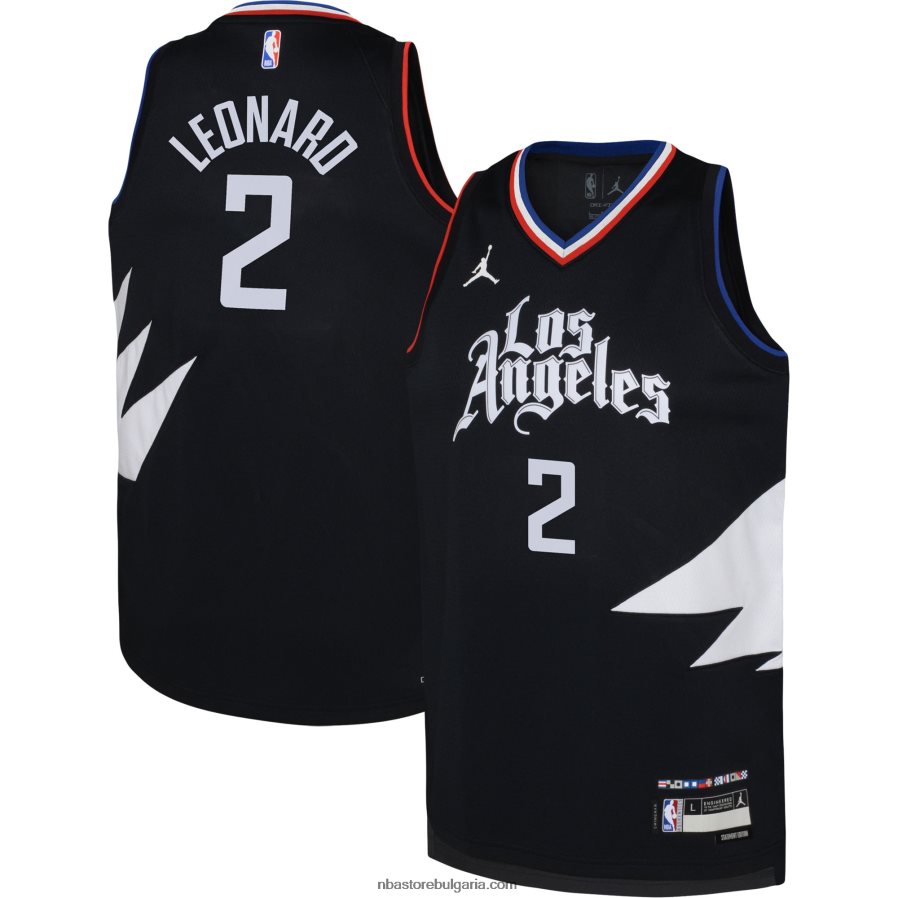 NBA JZ8F0217271 la clippers kawhi leonard jordan марка суингмен фланелка черна