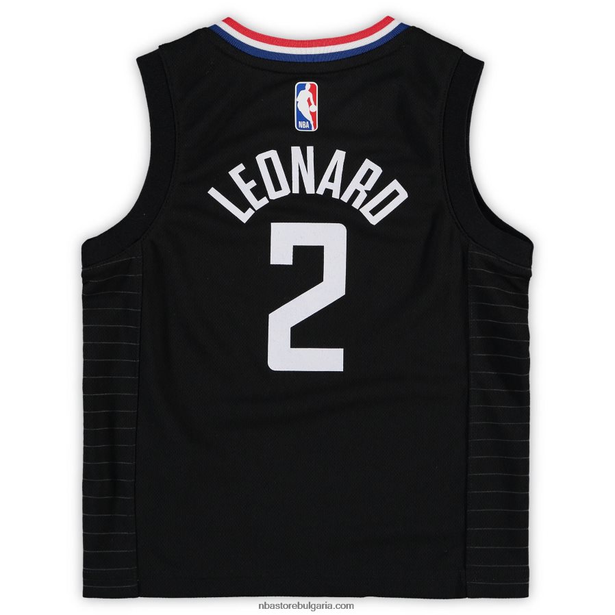 NBA JZ8F0217417 предучилищна възраст la clippers kawhi leonard jordan brand black fast break реплика на трико