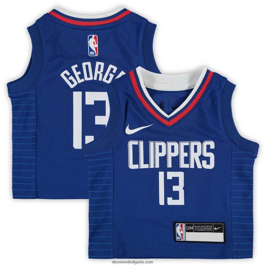 NBA JZ8F0217602 la clippers paul george nike royal jersey