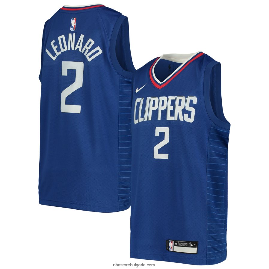 NBA JZ8F0217749 la clippers kawhi leonard nike royal swingman jersey