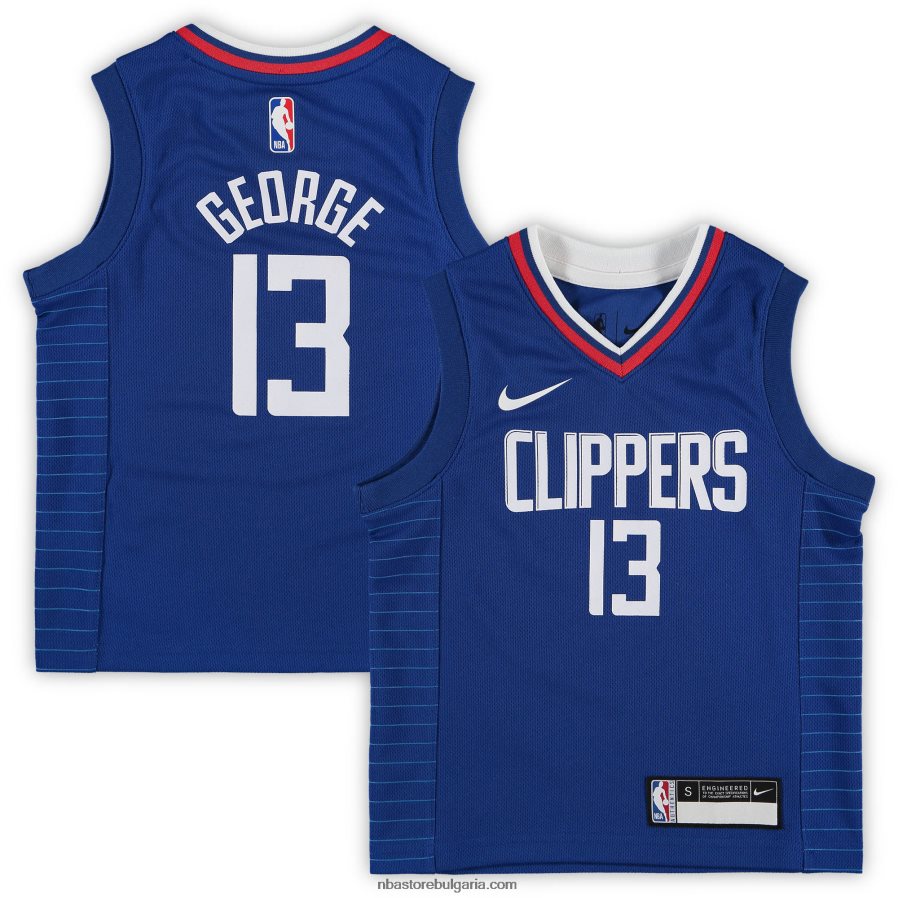 NBA JZ8F0217753 предучилищна възраст la clippers paul george nike royal fast break replica jersey