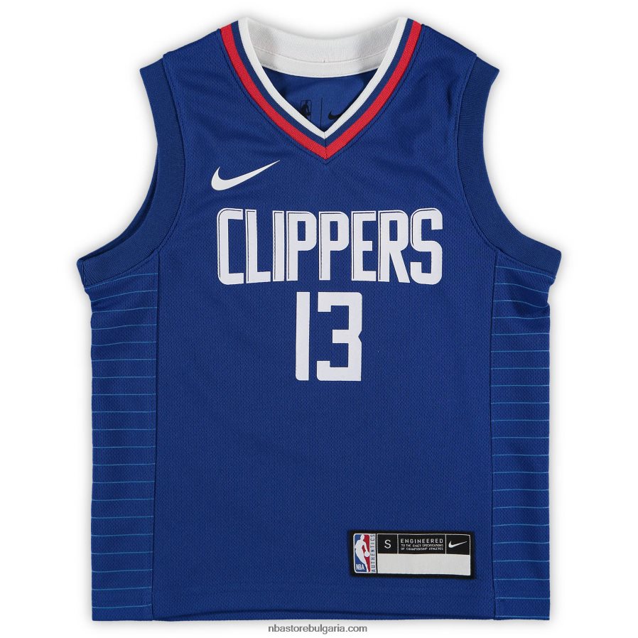NBA JZ8F0217753 предучилищна възраст la clippers paul george nike royal fast break replica jersey