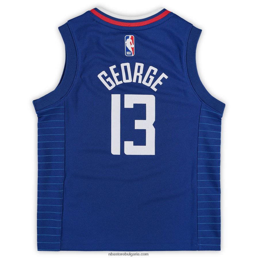 NBA JZ8F0217753 предучилищна възраст la clippers paul george nike royal fast break replica jersey