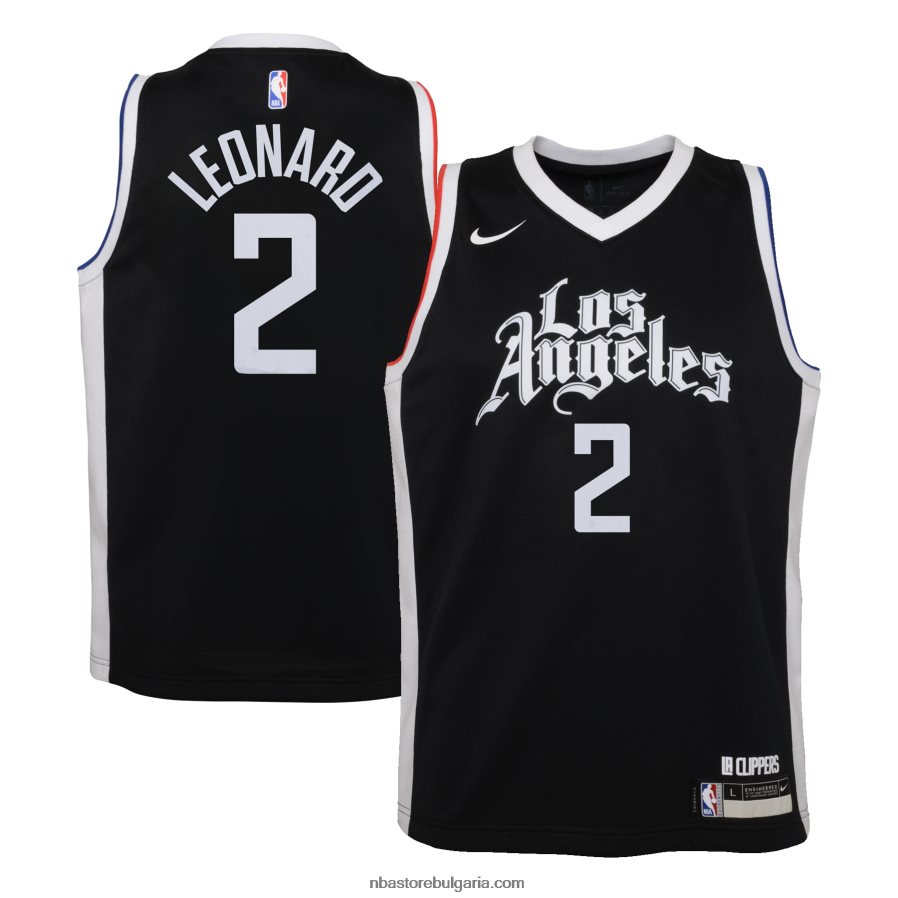 NBA JZ8F0218104 la clippers kawhi leonard nike черна фланелка swingman