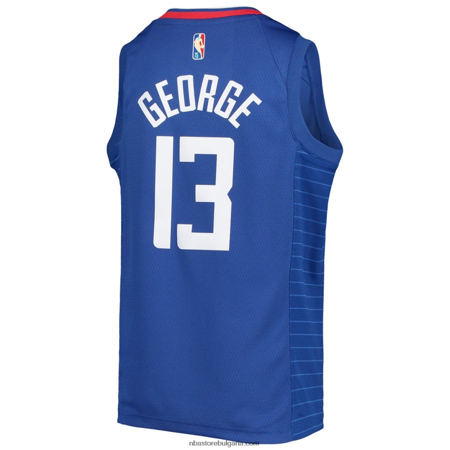 NBA JZ8F0218658 la clippers paul george nike royal diamond swingman jersey