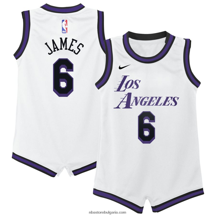NBA JZ8F0216948 los angeles lakers lebron james nike бяла реплика на фланелка