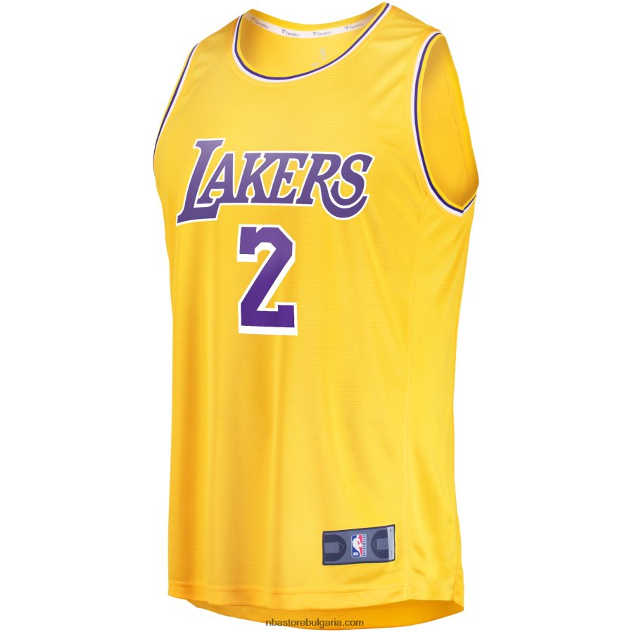 NBA JZ8F0217598 los angeles lakers jarred vanderbilt gold fast break player фланелка