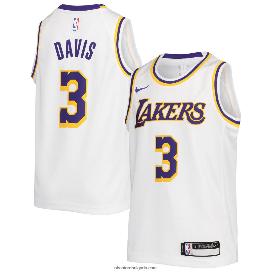 NBA JZ8F0217713 лос анджелис лейкърс антъни дейвис nike бяла фланелка swingman