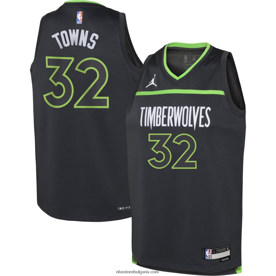 NBA JZ8F0217634 Минесота Тимбъруулвс Карл-Антъни Таунс Джордън марка суингмен фланелка