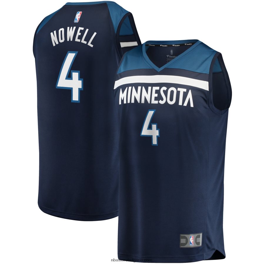 NBA JZ8F0218494 минесота тимбърулвс джейлън ноуел флотска реплика на фланелка за бързо прекъсване