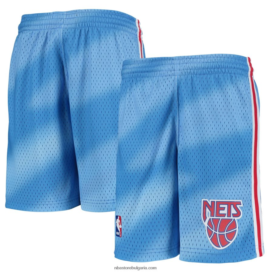 NBA JZ8F0218045 new jersey nets mitchell & ness blue hardwood classics swingman шорти