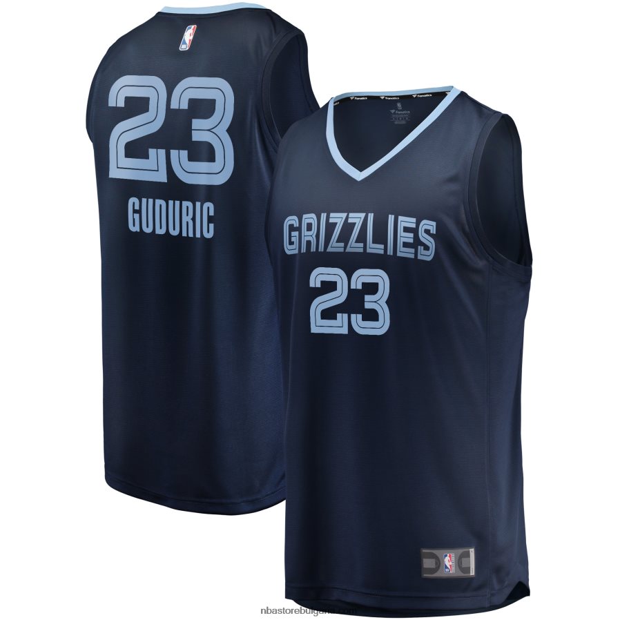 NBA JZ8F0218612 фланелка на мемфис гризлис марко гудурич флот за бързо прекъсване
