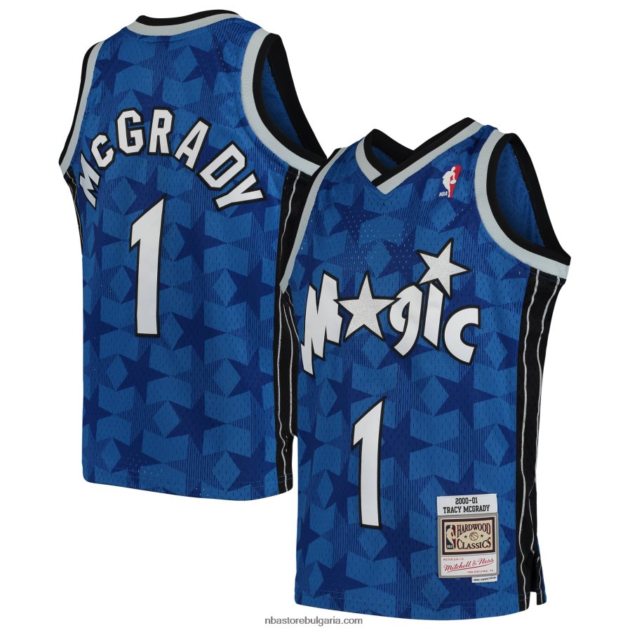 NBA JZ8F0216750 orlando magic tracy mcgrady mitchell & ness blue swingman фланелка