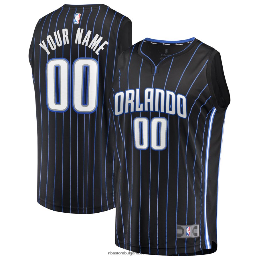 NBA JZ8F0216785 orlando magic black fast break реплика по поръчка на фланелка