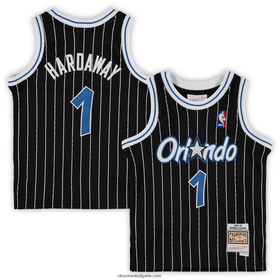 NBA JZ8F0216837 предучилищна възраст orlando magic penny hardaway black 1994-1995 hardwood classics екипна фланелка