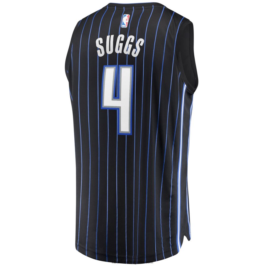 NBA JZ8F0216985 orlando magic jalen suggs black 2021 драфт първи кръг реплика фланелка fast break