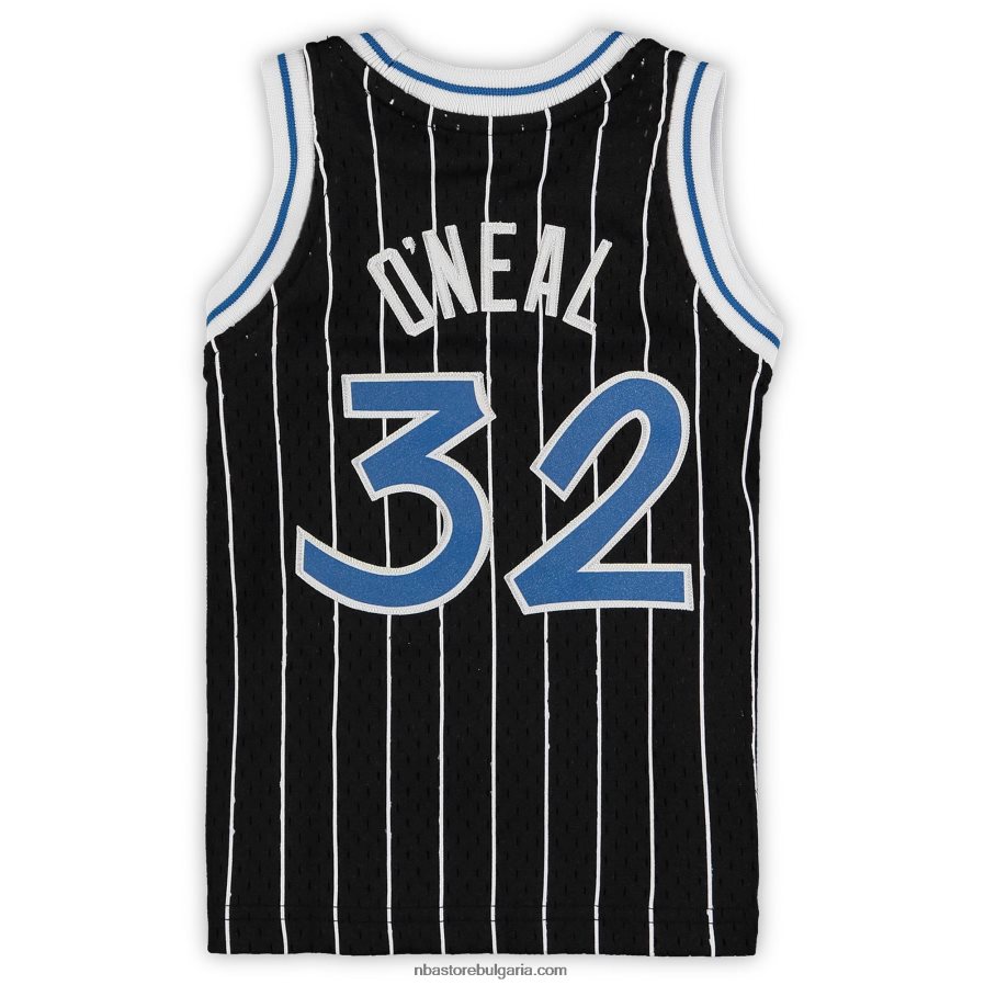 NBA JZ8F0217122 orlando magic shaquille o\'neal black hardwood classics пенсиониран футболист