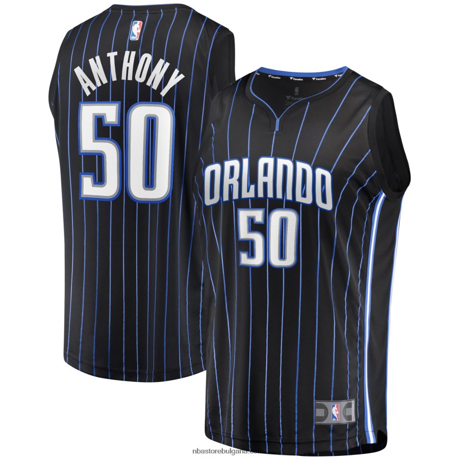 NBA JZ8F0217397 Орландо Меджик Коул Антъни Блек 2020 Драфт Първи кръг Реплика фланелка бързо прекъсване