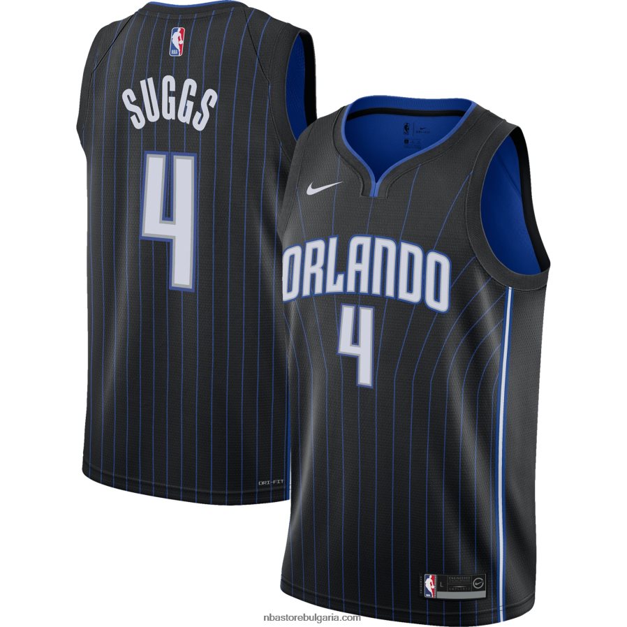 NBA JZ8F0217813 orlando magic jalen suggs nike черна фланелка swingman