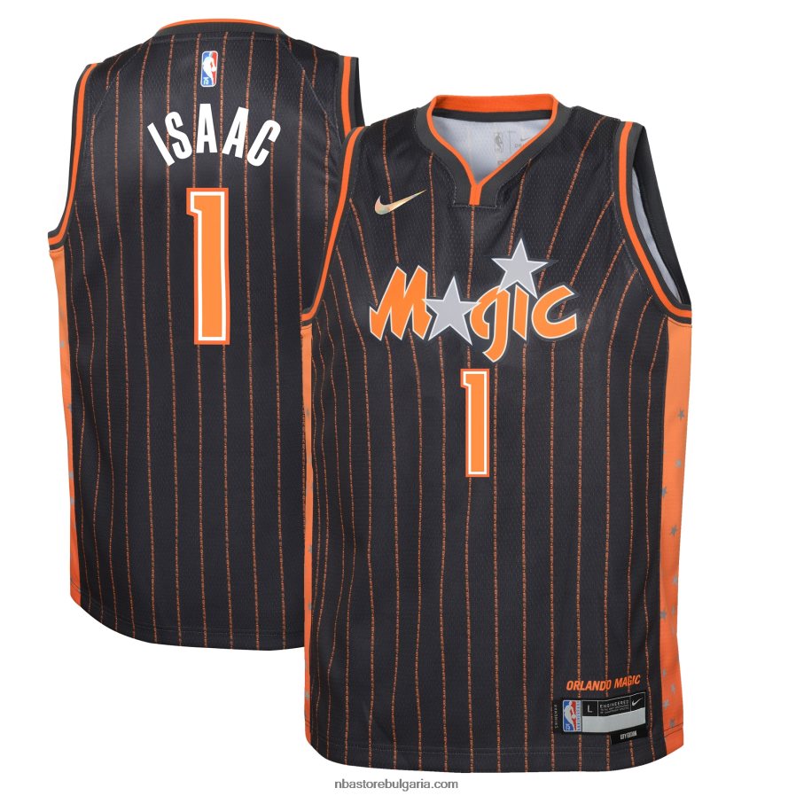 NBA JZ8F0218176 orlando magic jonathan isaac nike anthracite swingman jersey