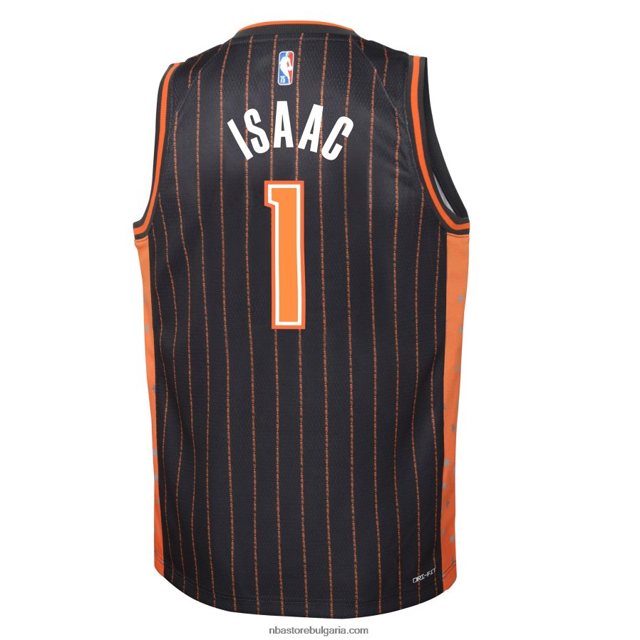 NBA JZ8F0218176 orlando magic jonathan isaac nike anthracite swingman jersey