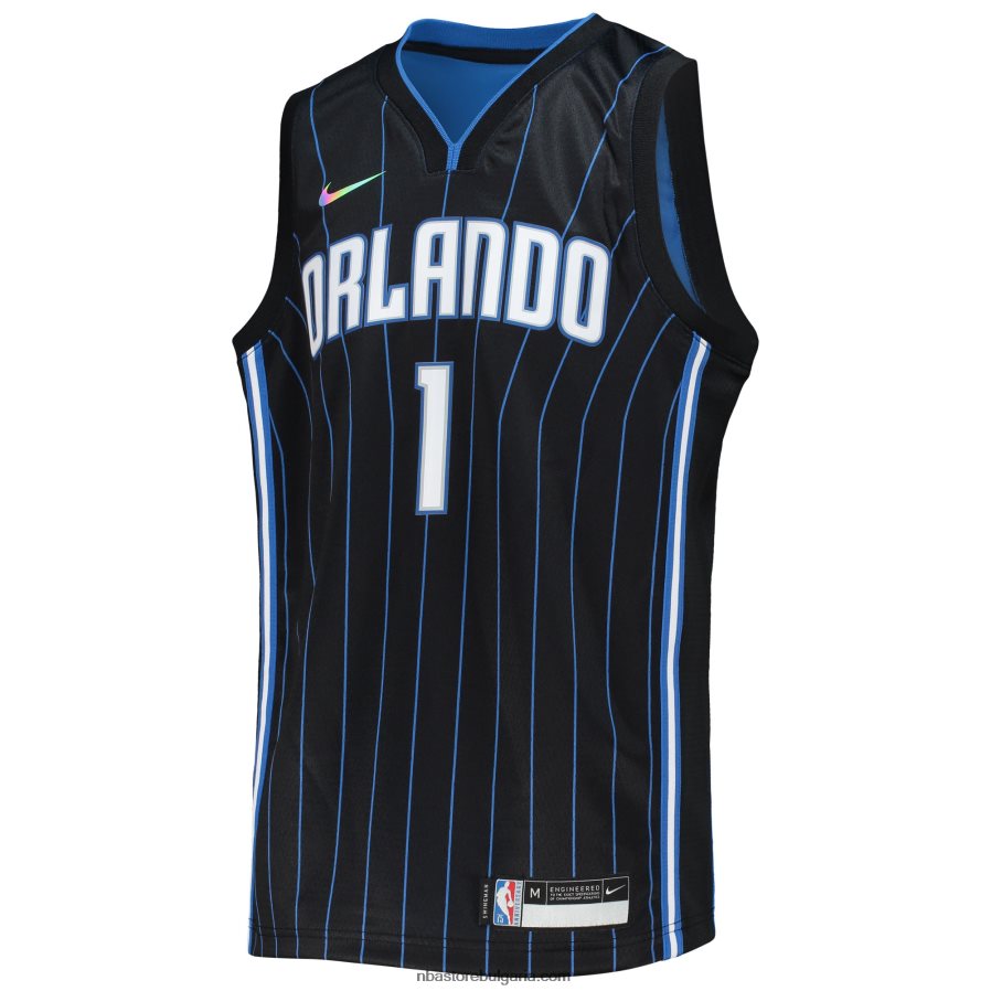 NBA JZ8F0218410 orlando magic jonathan isaac nike black diamond swingman фланелка
