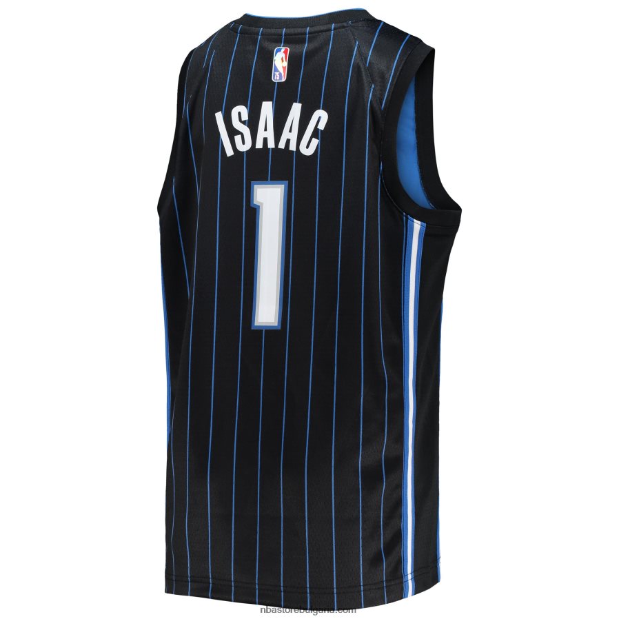NBA JZ8F0218410 orlando magic jonathan isaac nike black diamond swingman фланелка