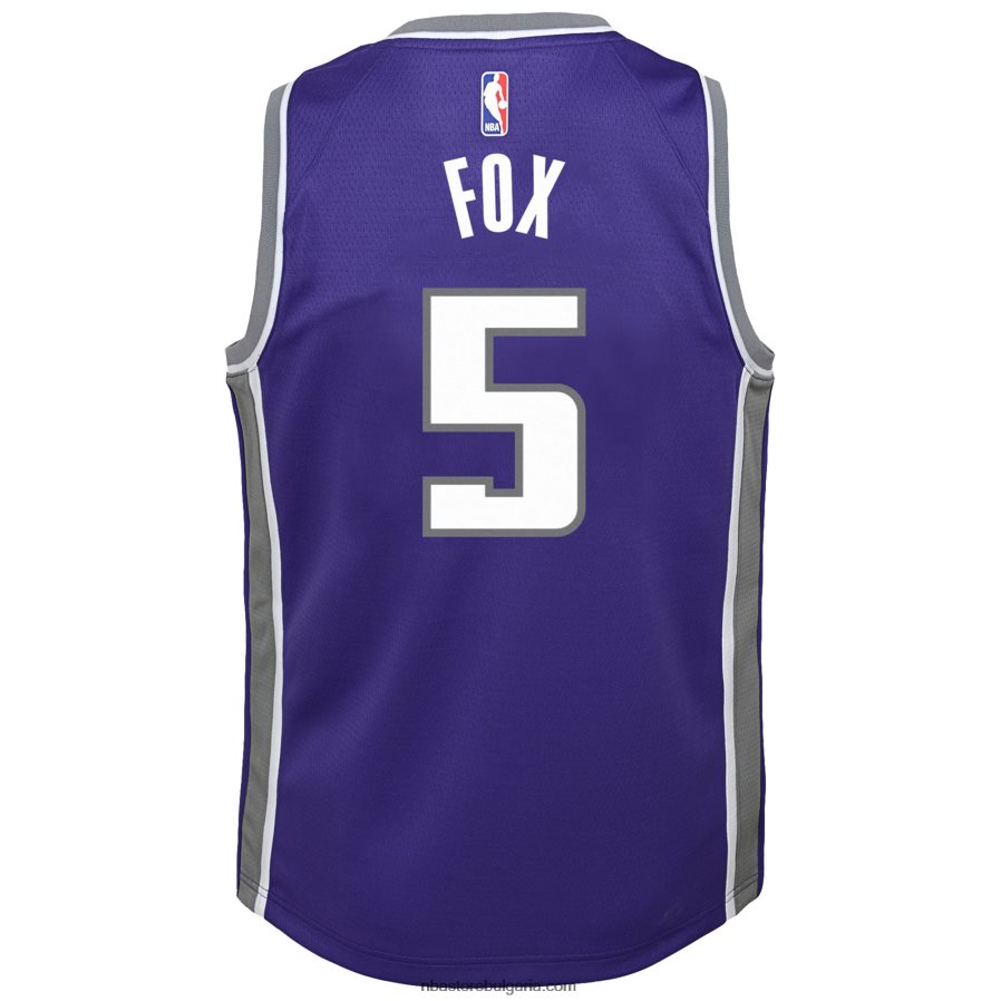 NBA JZ8F0216744 sacramento kings de\'aaron fox nike purple swingman jersey