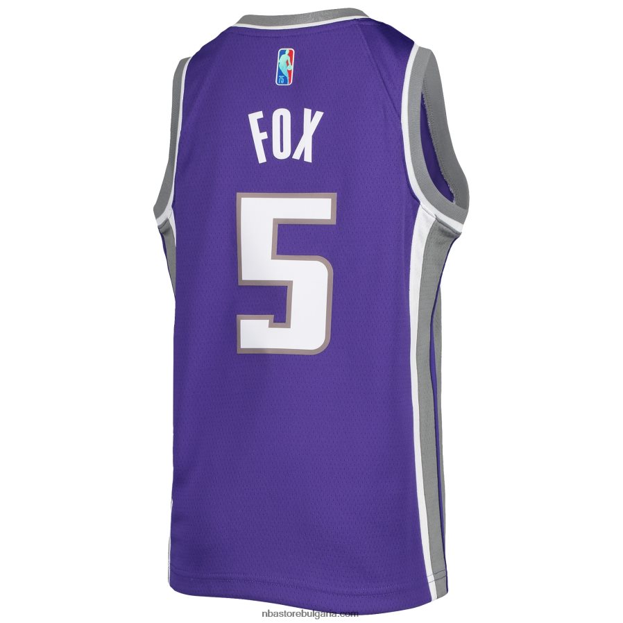 NBA JZ8F0216843 sacramento kings de\'aaron fox nike purple diamond swingman фланелка