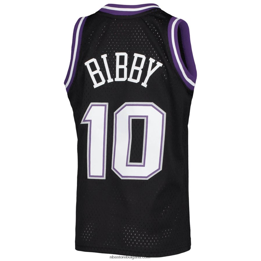 NBA JZ8F0217183 sacramento kings mike bibby mitchell & ness black hardwood classics swingman фланелка