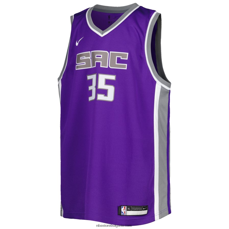 NBA JZ8F0219826 sacramento kings marvin bagley iii nike purple diamond swingman фланелка