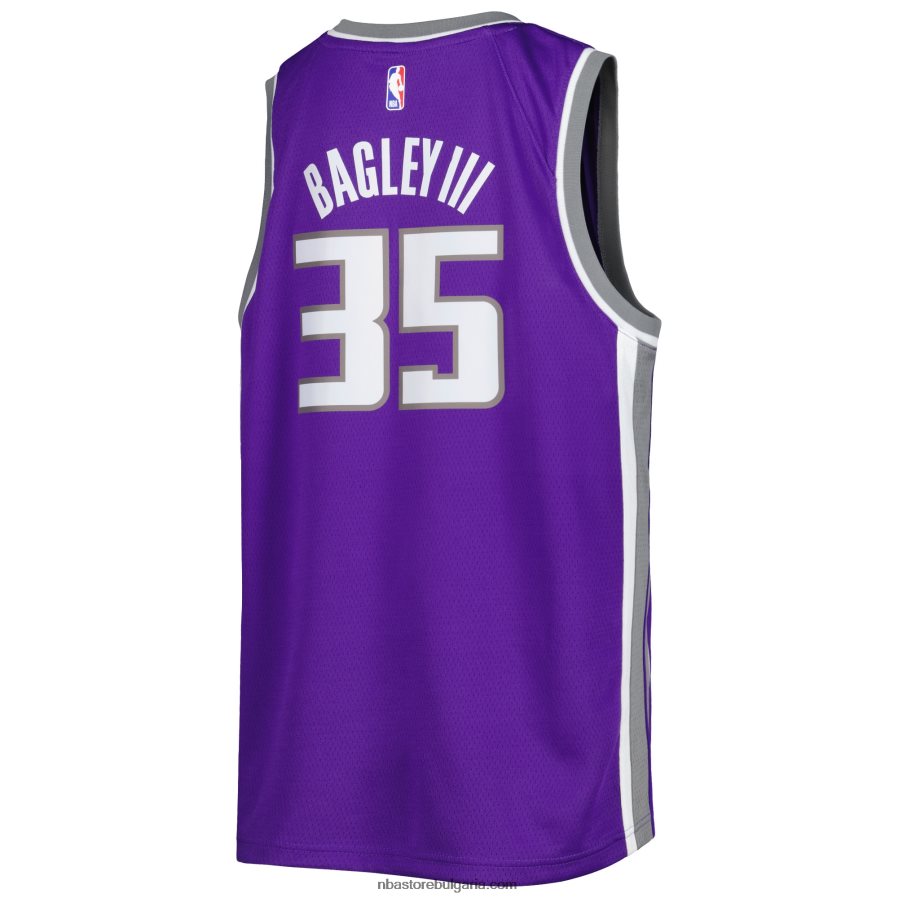 NBA JZ8F0219826 sacramento kings marvin bagley iii nike purple diamond swingman фланелка
