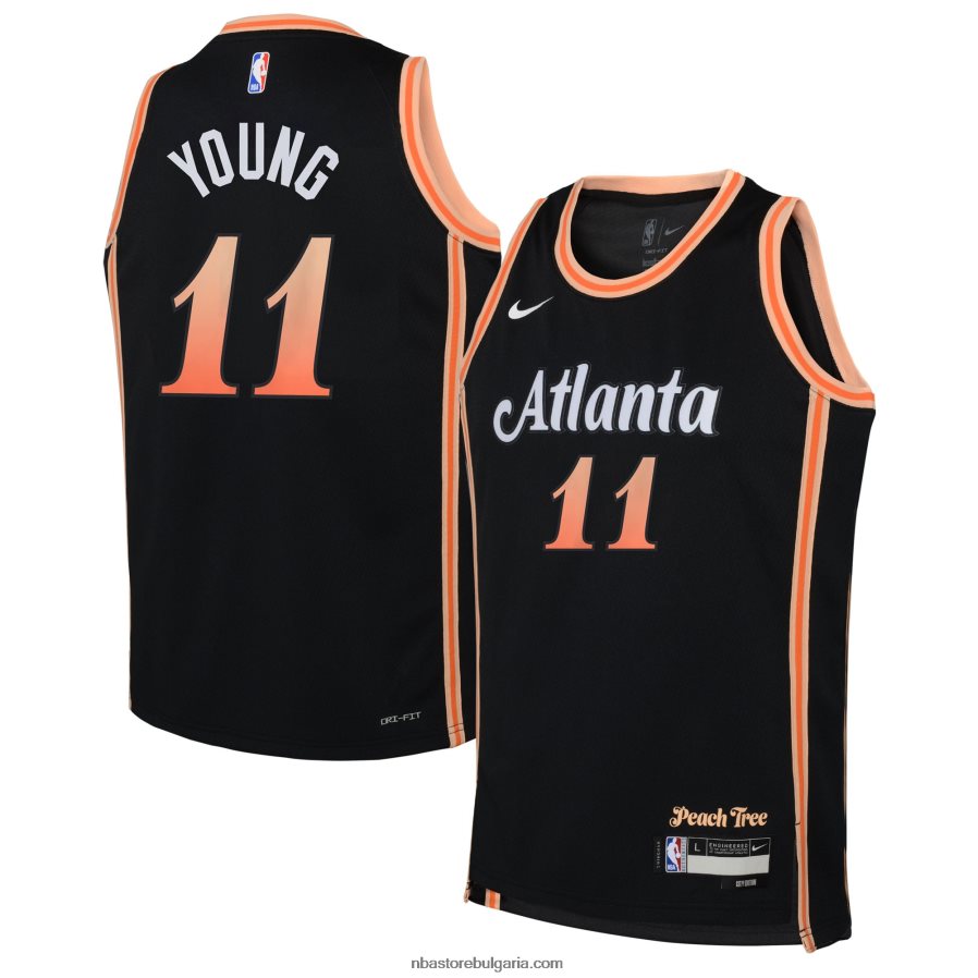 NBA JZ8F0216731 atlanta hawks trae young nike черна фланелка swingman